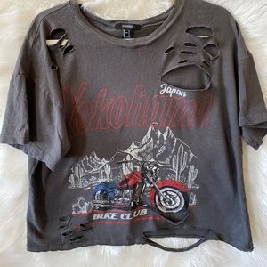 Distressed graphic tee